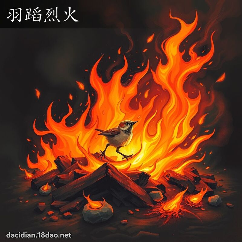 羽蹈烈火 - 国语大辞典配图