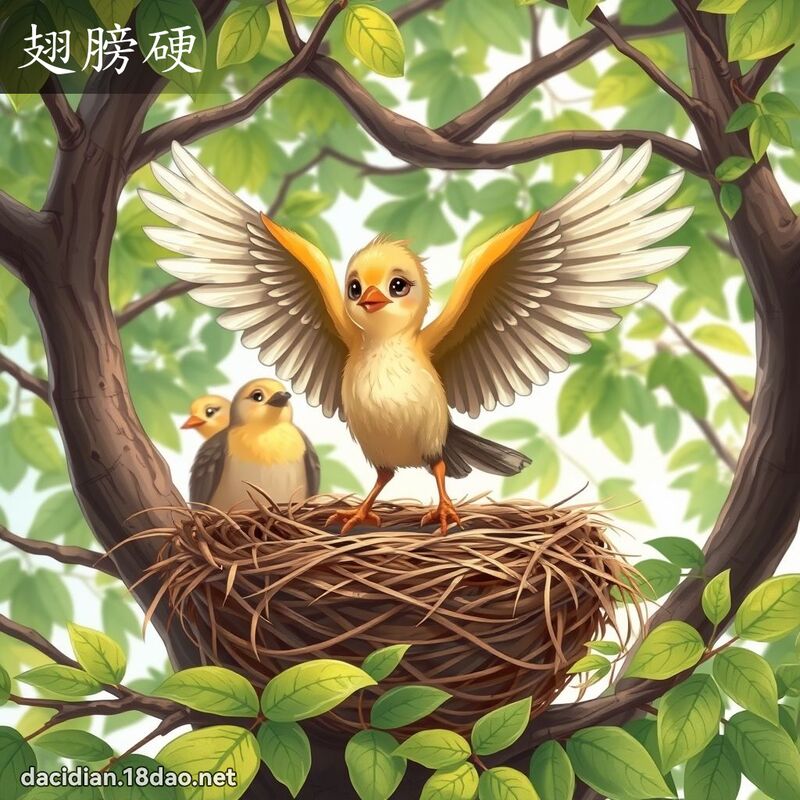 翅膀硬 - 國語大辭典配圖