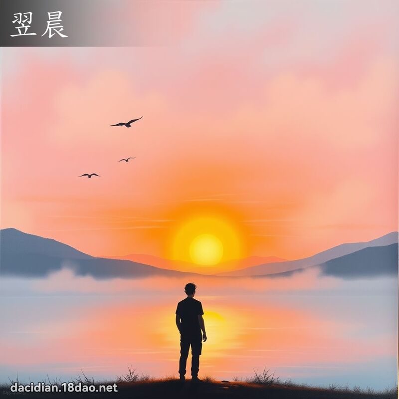 翌晨 - 國語大辭典配圖