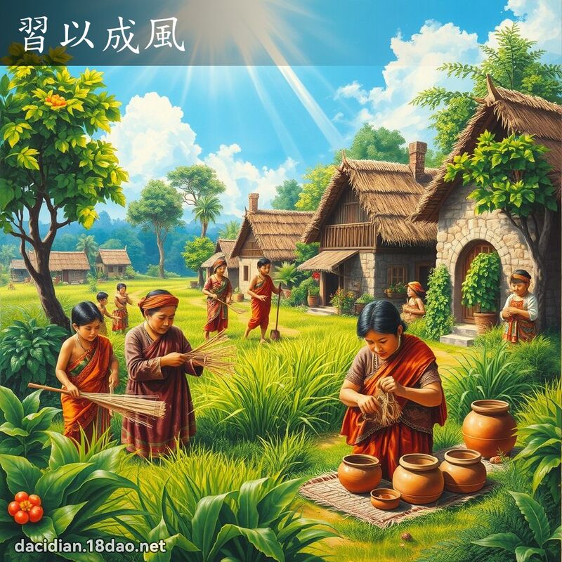 习以成风 - 国语大辞典配图