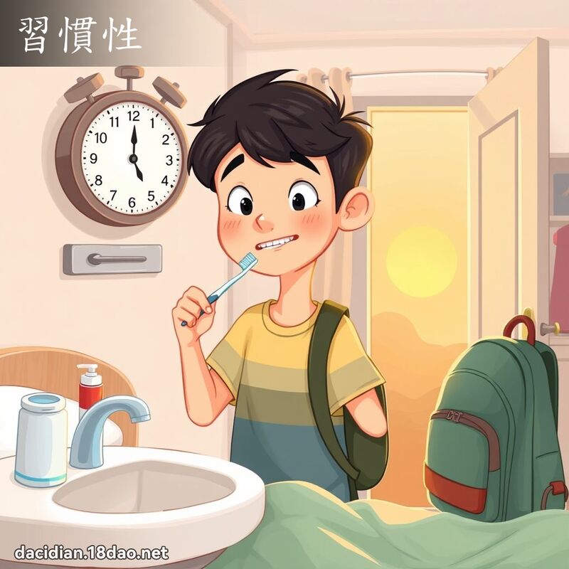 習慣性 - 國語大辭典配圖