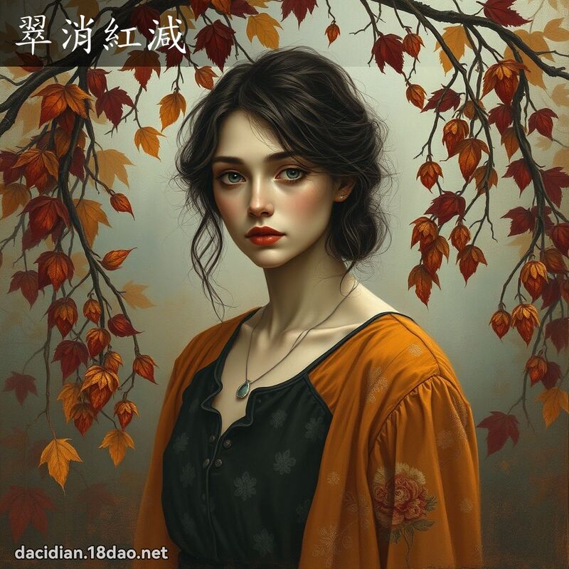 翠消紅減 - 國語大辭典配圖