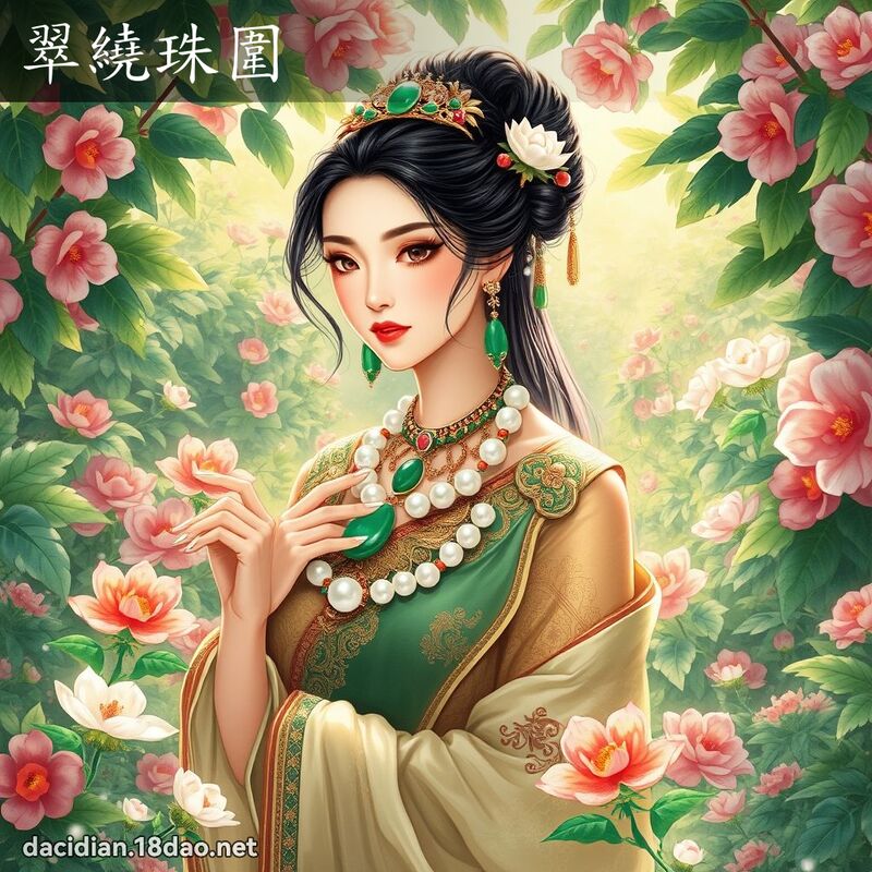 翠繞珠圍 - 國語大辭典配圖