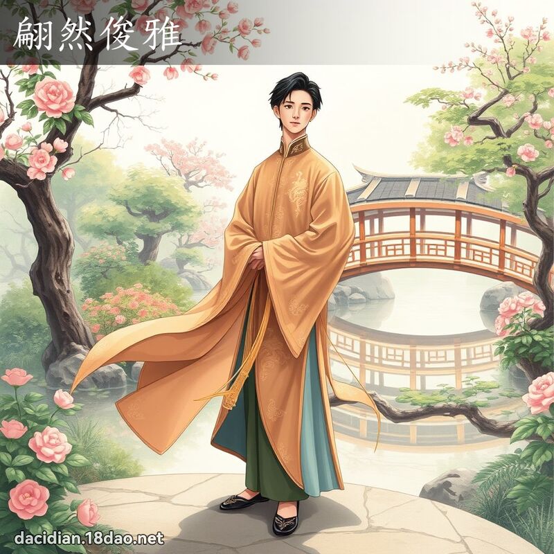 翩然俊雅 - 国语大辞典配图