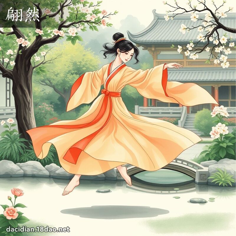 翩然 - 國語大辭典配圖