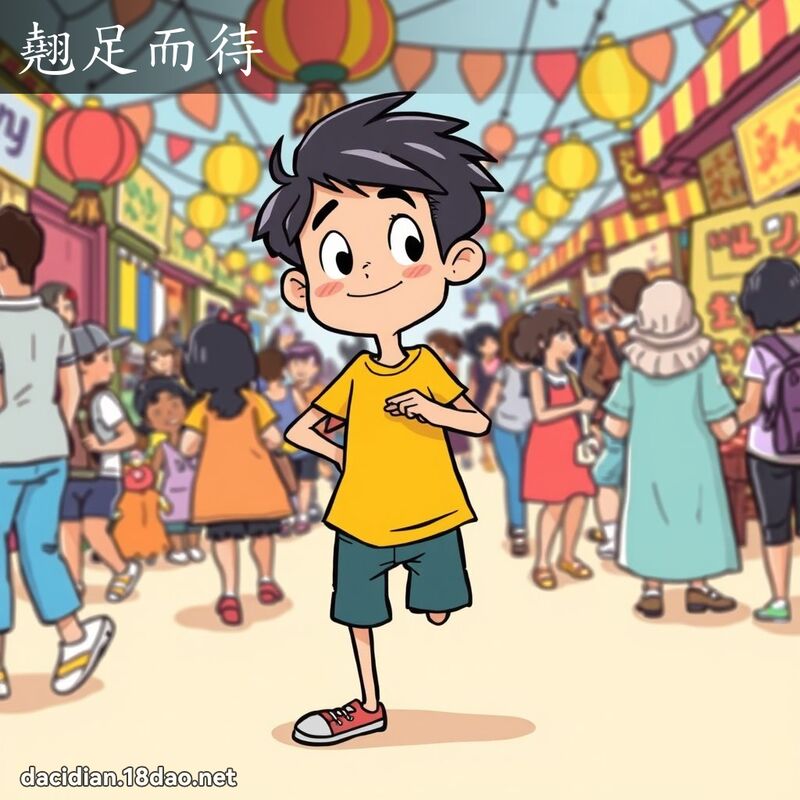 翹足而待 - 國語大辭典配圖