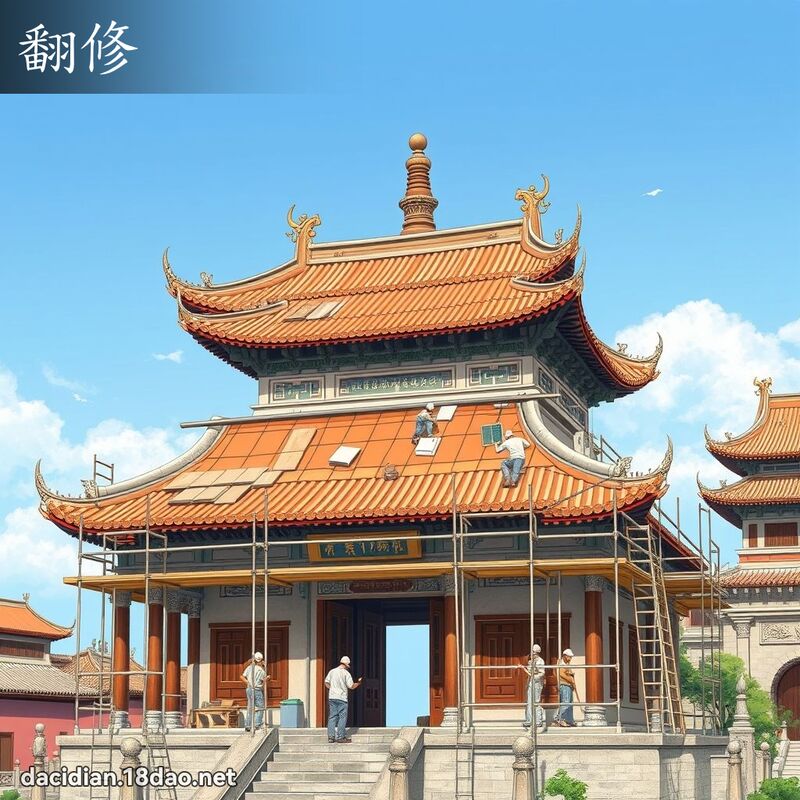 翻修 - 國語大辭典配圖