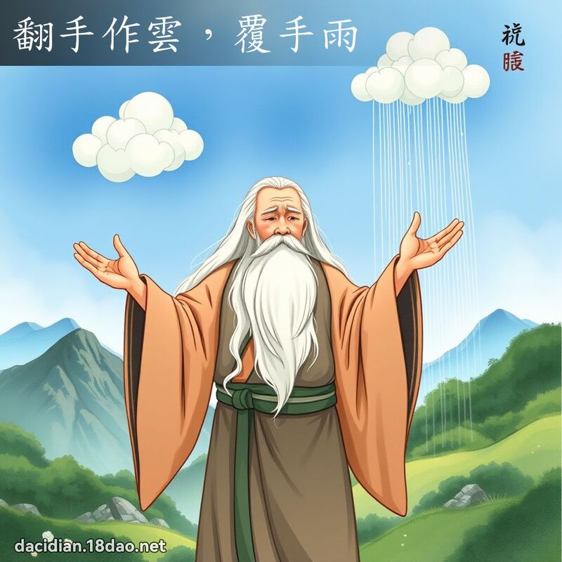 翻手作云，覆手雨 - 国语大辞典配图