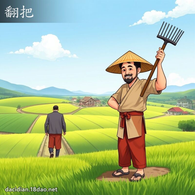 翻把 - 国语大辞典配图
