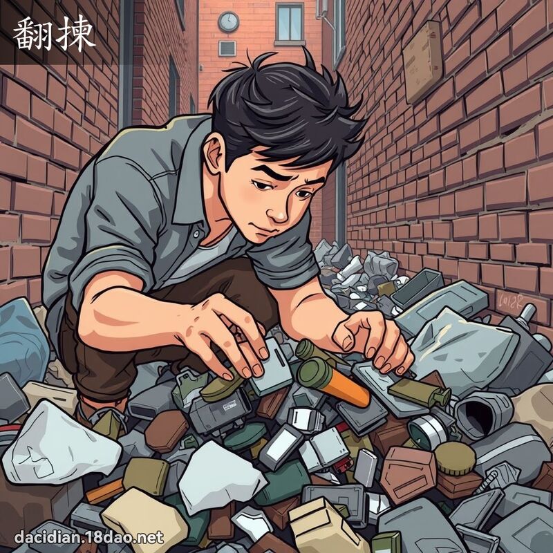 翻拣 - 国语大辞典配图