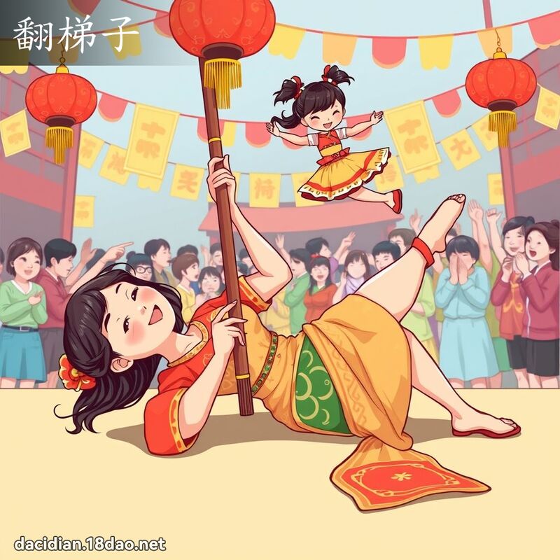 翻梯子 - 国语大辞典配图