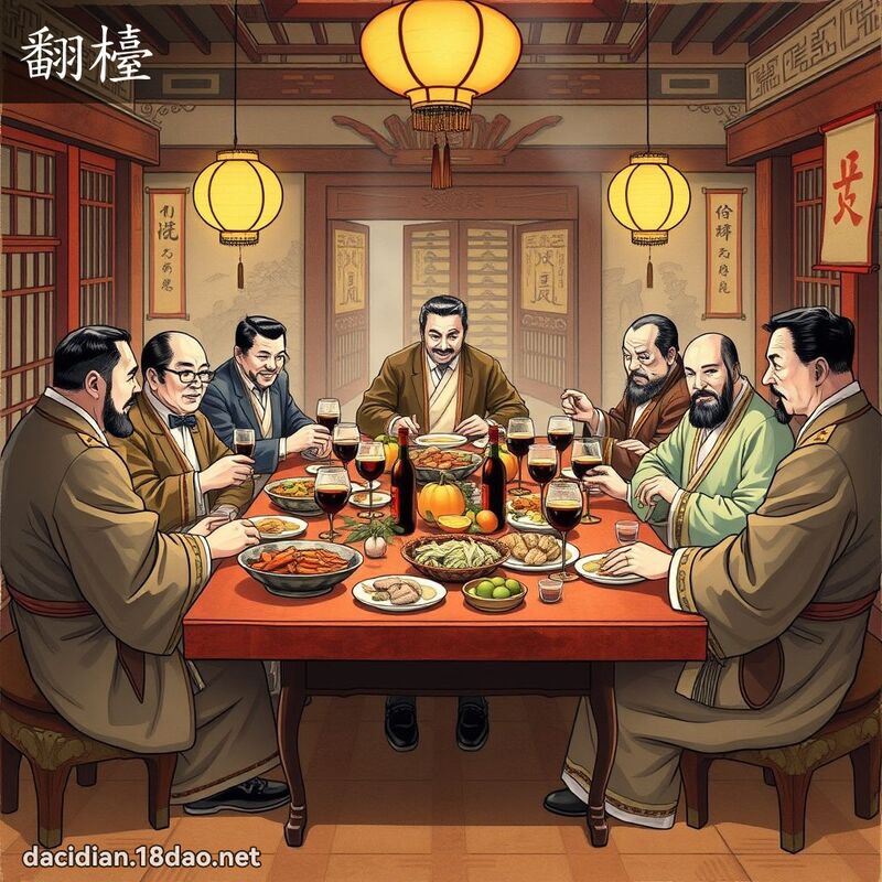 翻台 - 国语大辞典配图