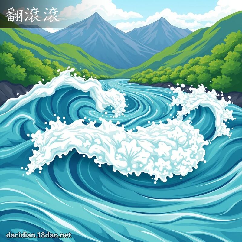 翻滚滚 - 国语大辞典配图