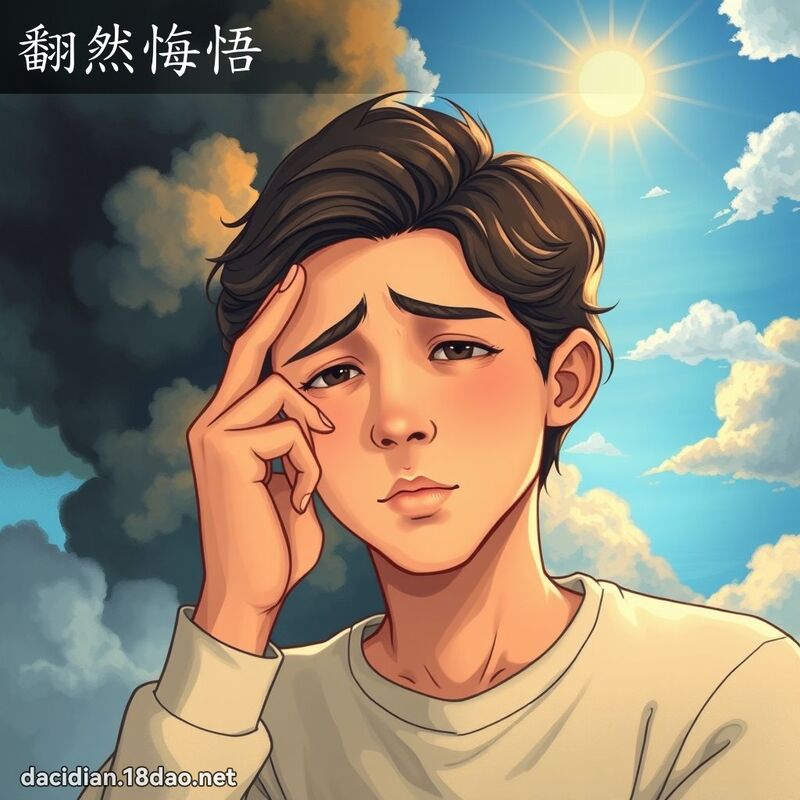 翻然悔悟 - 國語大辭典配圖