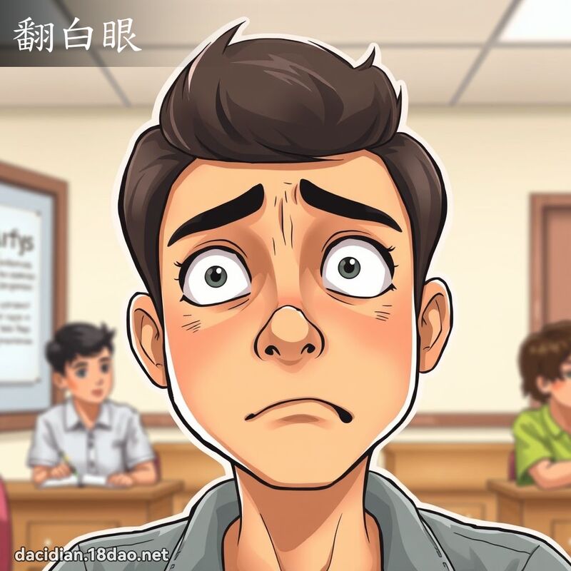 翻白眼 - 国语大辞典配图