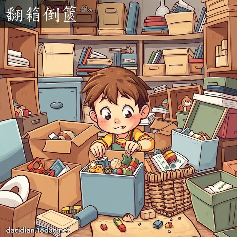 翻箱倒篋 - 国语大辞典配图