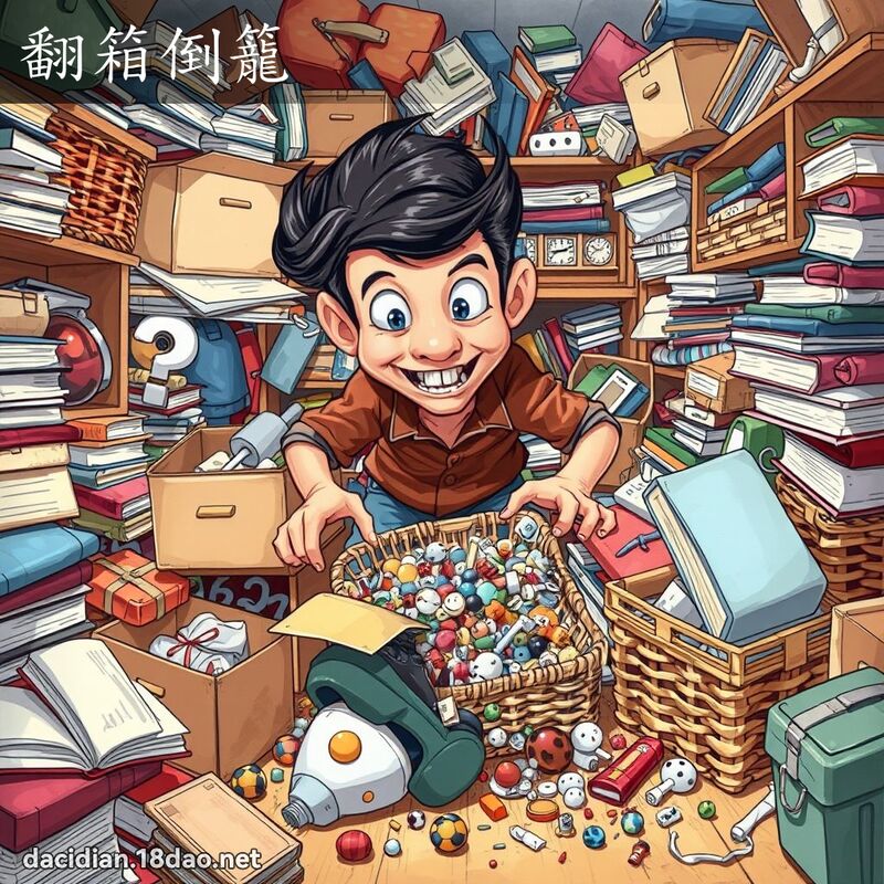 翻箱倒籠 - 國語大辭典配圖