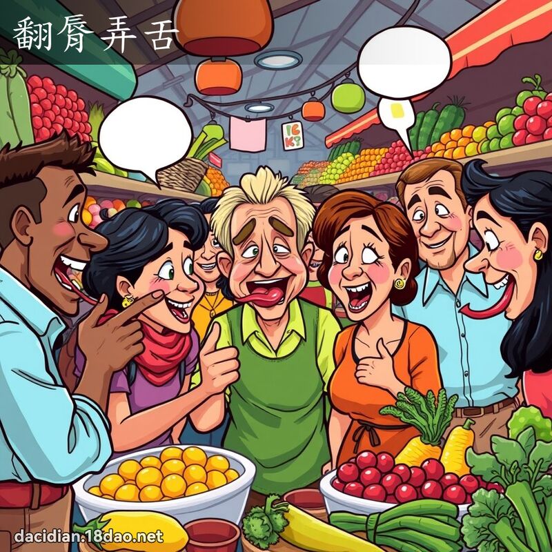 翻脣弄舌 - 國語大辭典配圖