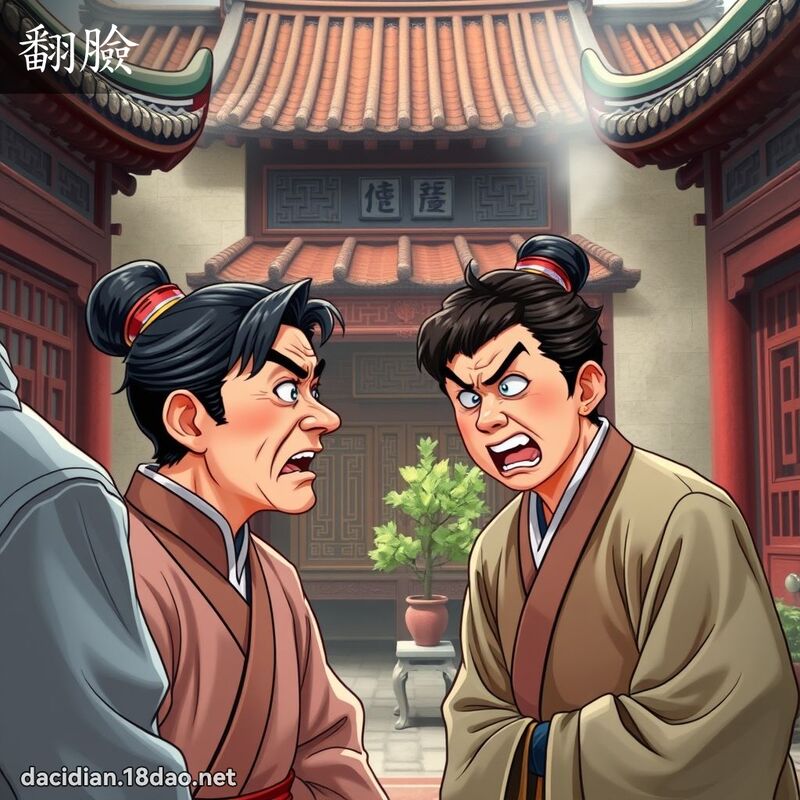 翻臉 - 國語大辭典配圖