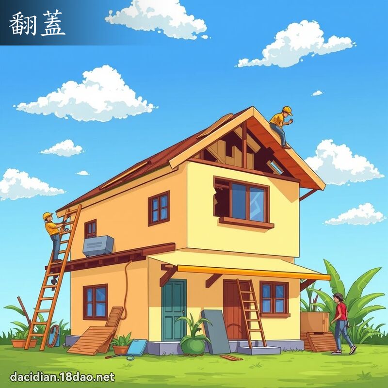 翻蓋 - 國語大辭典配圖