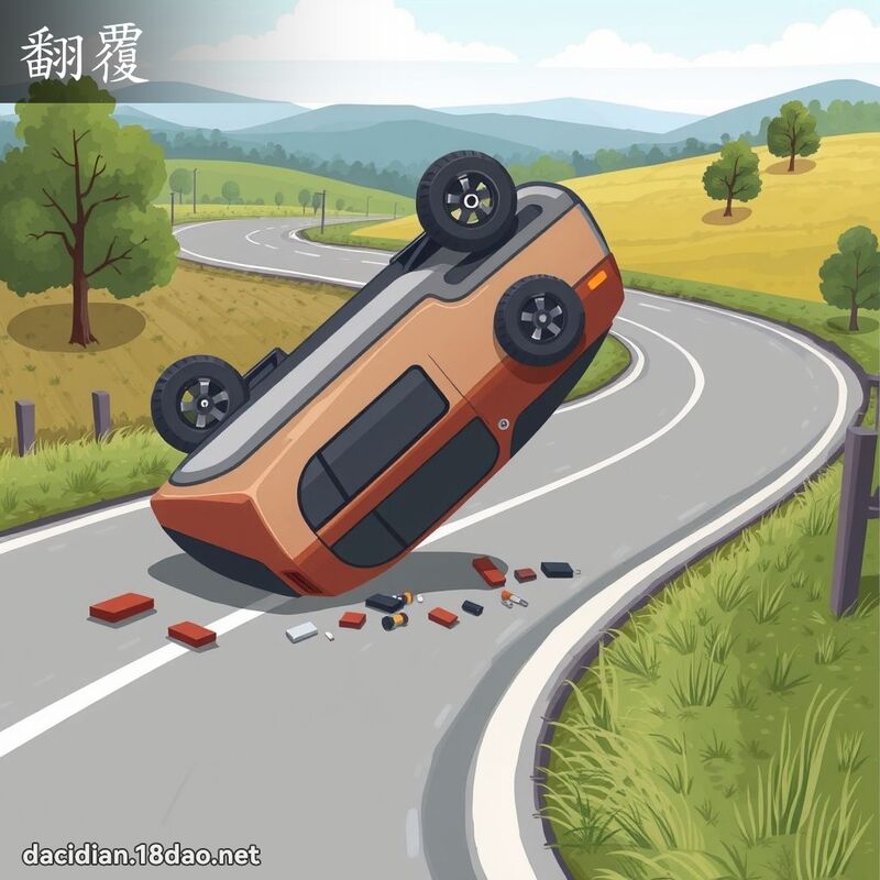 翻覆 - 国语大辞典配图