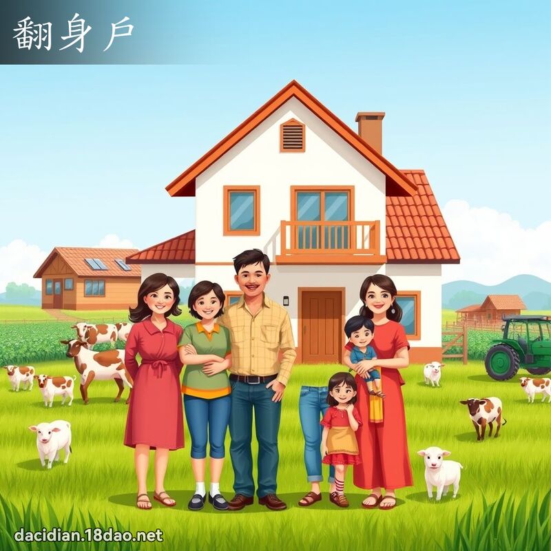 翻身户 - 国语大辞典配图