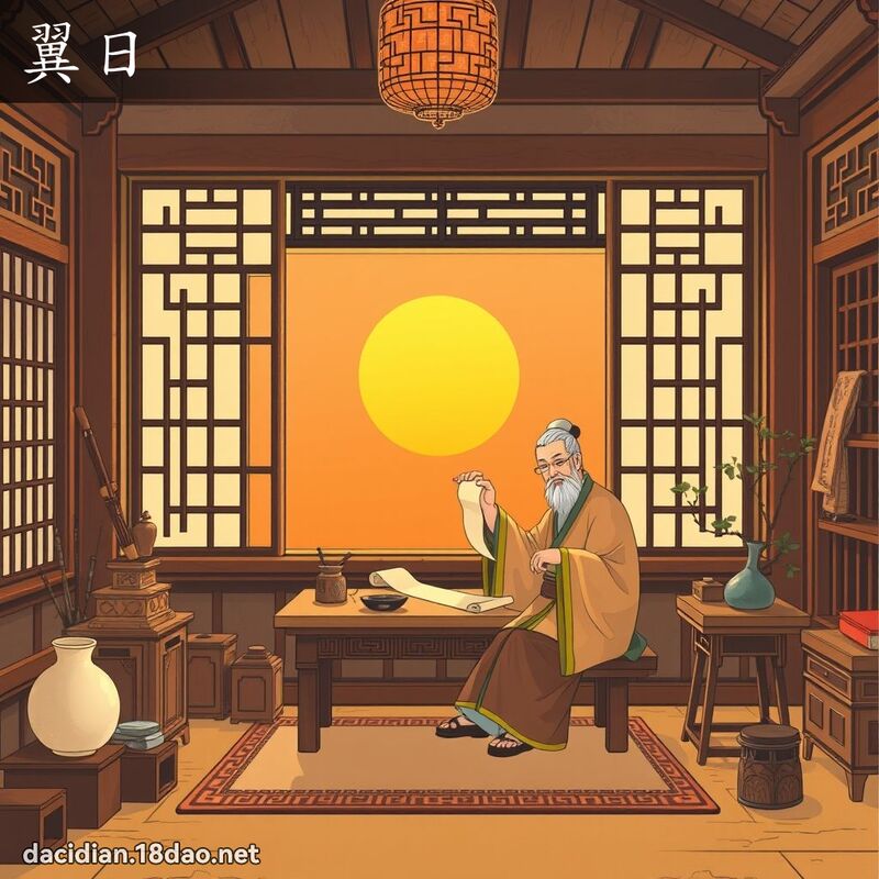 翼日 - 国语大辞典配图