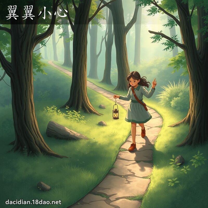 翼翼小心 - 國語大辭典配圖