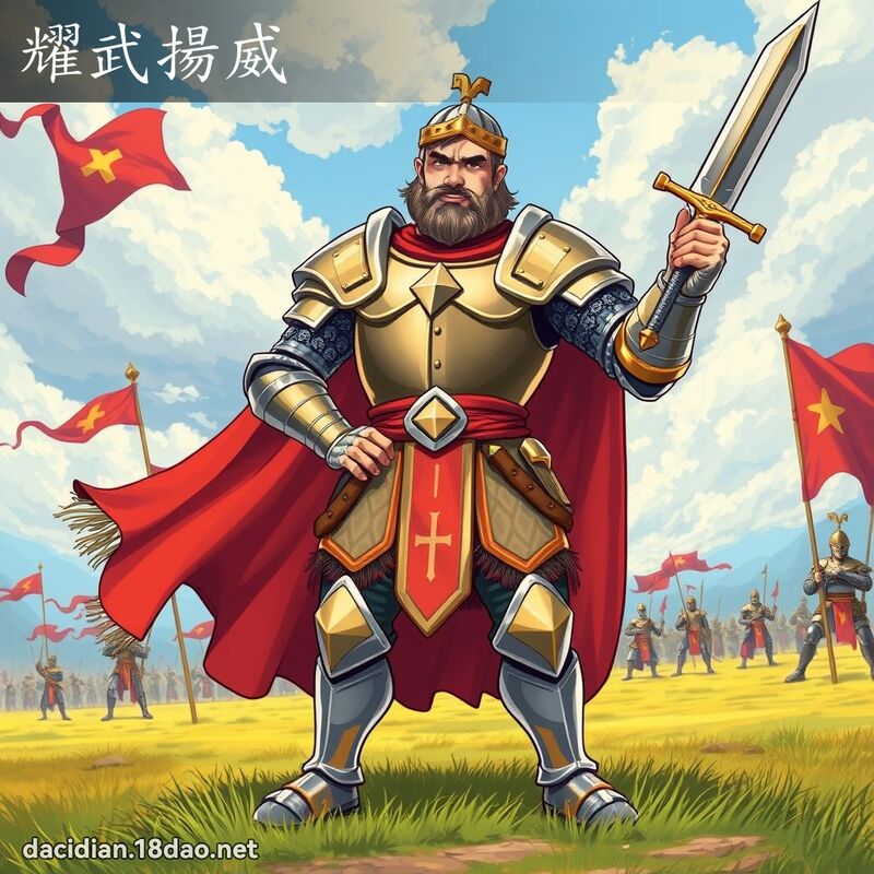 耀武扬威 - 国语大辞典配图