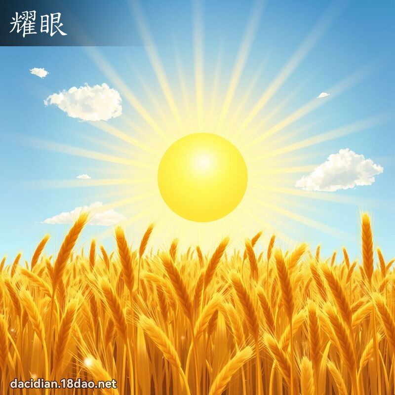 耀眼 - 国语大辞典配图