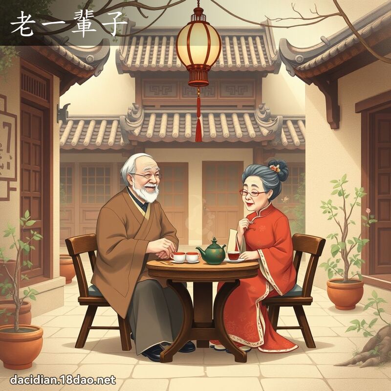 老一輩子 - 國語大辭典配圖