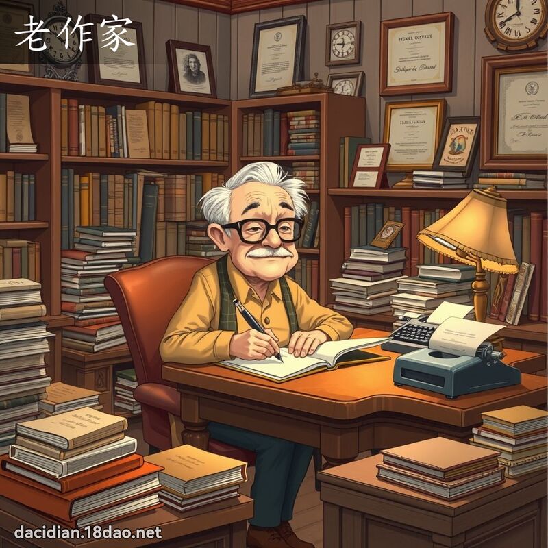老作家 - 国语大辞典配图