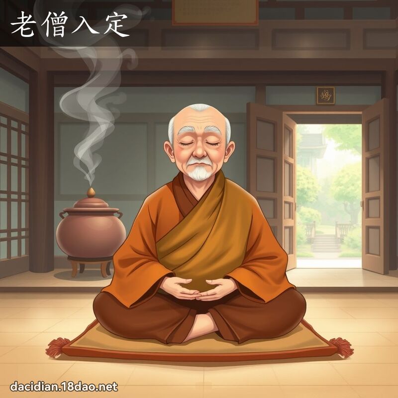 老僧入定 - 国语大辞典配图