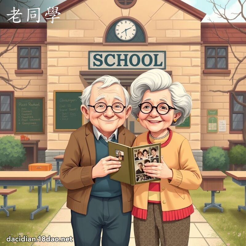 老同學 - 國語大辭典配圖