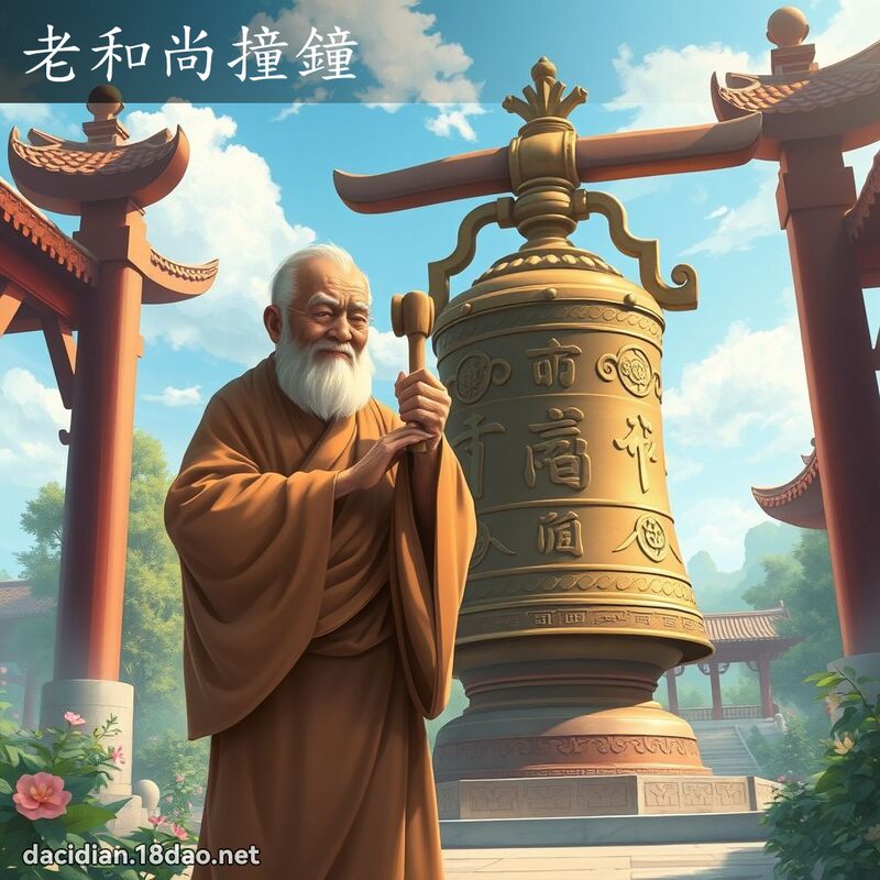 老和尚撞鐘 - 國語大辭典配圖