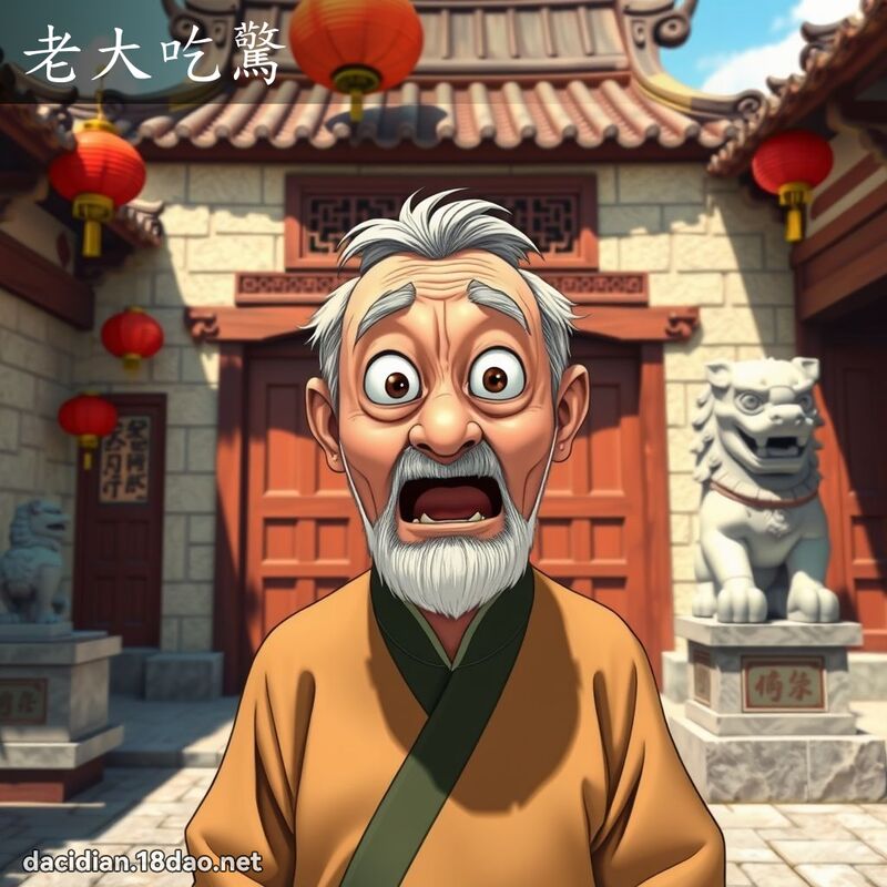 老大吃驚 - 國語大辭典配圖