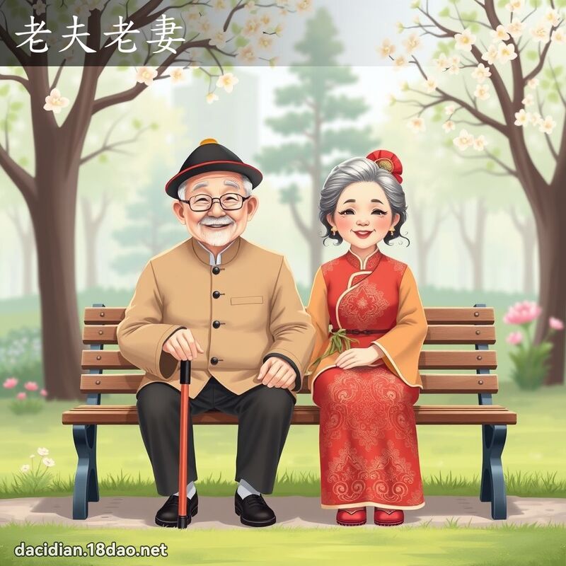 老夫老妻 - 國語大辭典配圖