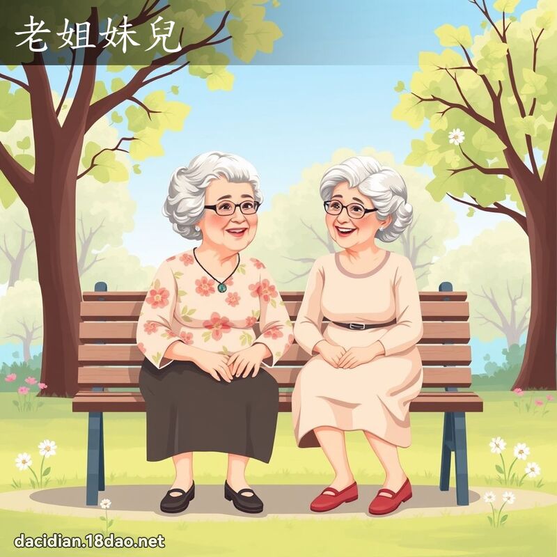 老姐妹兒 - 國語大辭典配圖