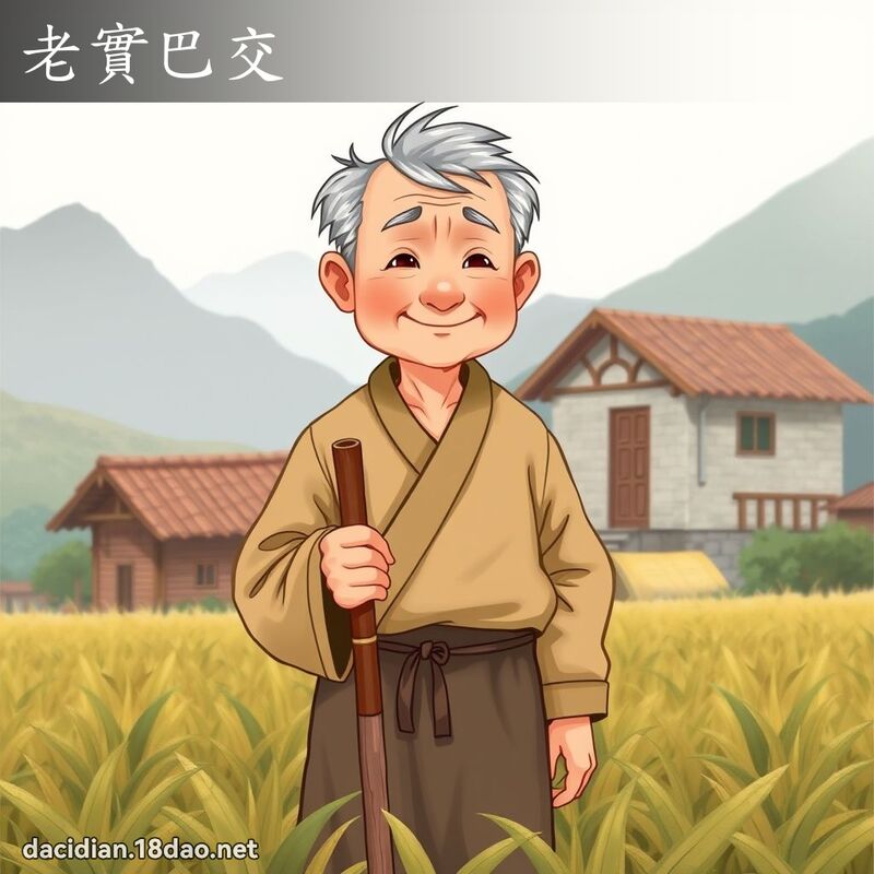 老實巴交 - 國語大辭典配圖