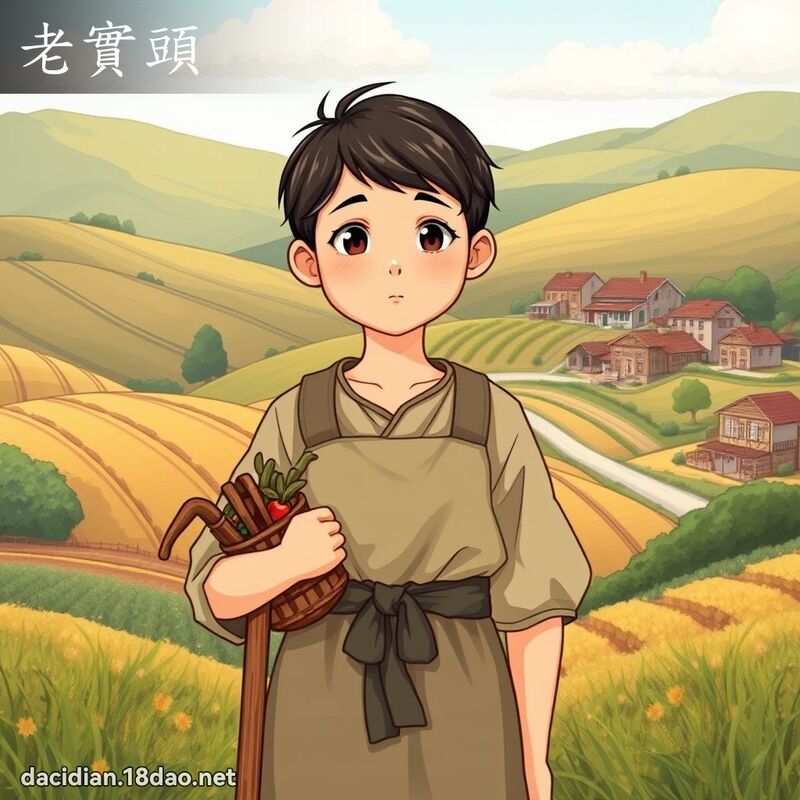 老實頭 - 國語大辭典配圖