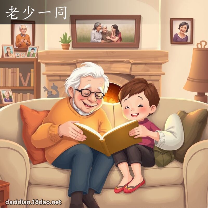老少一同 - 国语大辞典配图