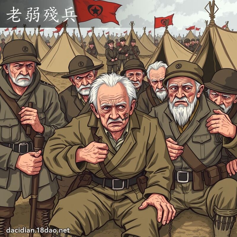 老弱殘兵 - 國語大辭典配圖