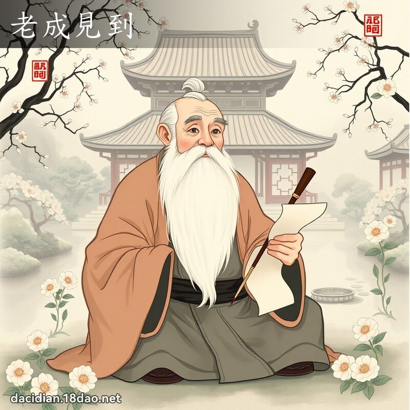 老成見到 - 國語大辭典配圖