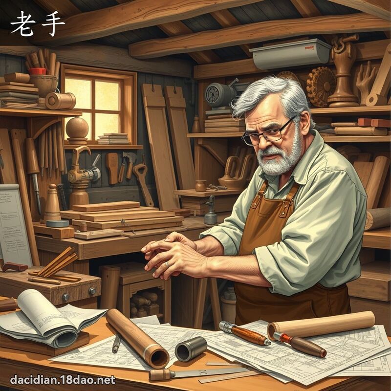 老手 - 國語大辭典配圖