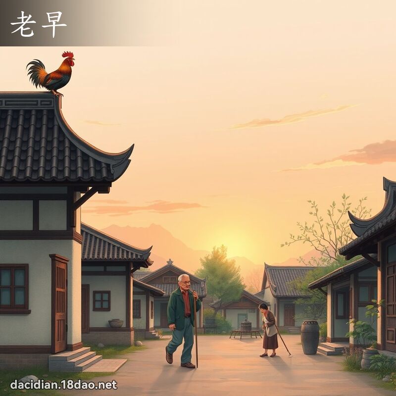 老早 - 国语大辞典配图