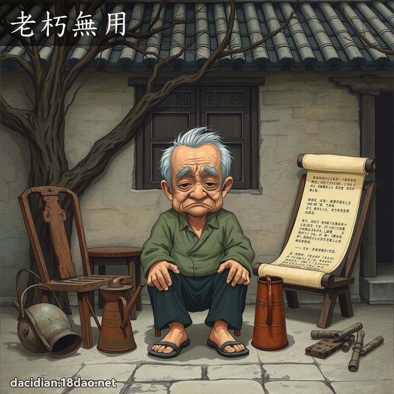 老朽无用 - 国语大辞典配图