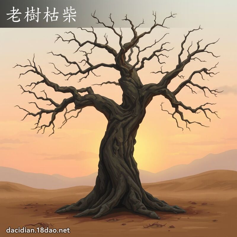 老树枯柴 - 国语大辞典配图