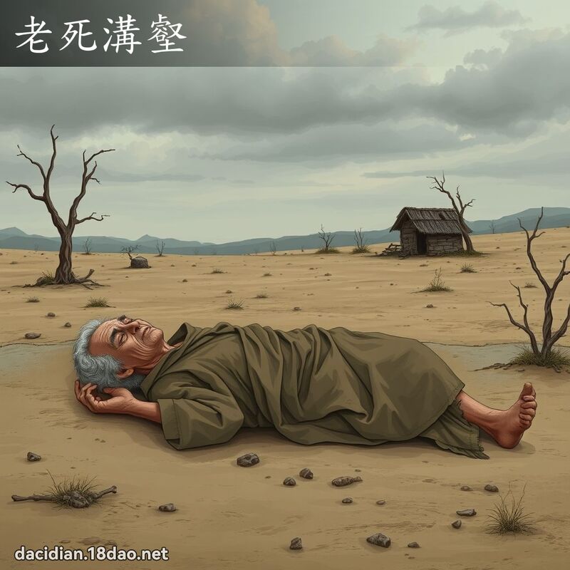 老死溝壑 - 國語大辭典配圖