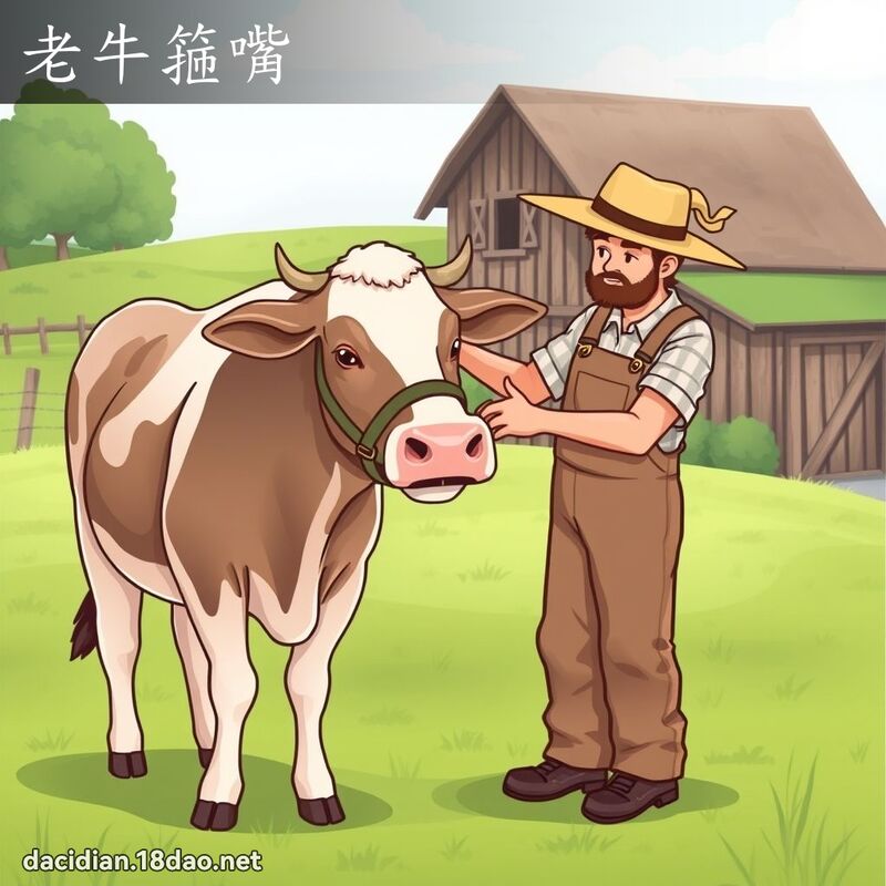 老牛箍嘴 - 国语大辞典配图