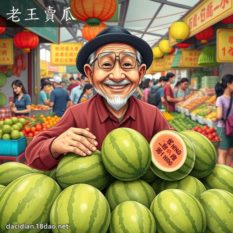 老王賣瓜 - 國語大辭典配圖